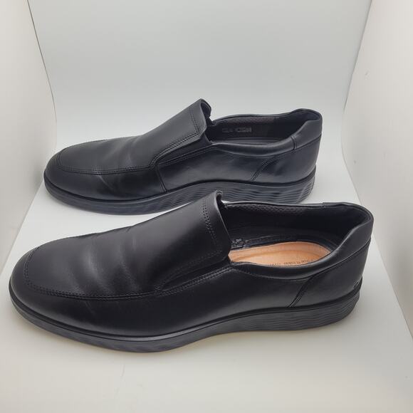 Ecco S Lite Hybrid Black Leather Slip On Shoes Loafers Comfort Work Minimalist main image 6